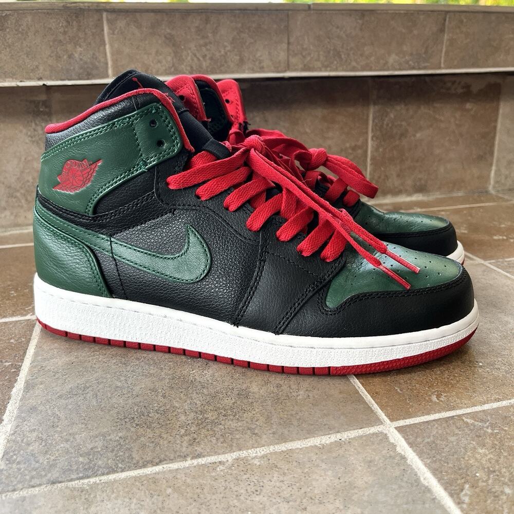 Nike Air Jordan 1 Retro High OG 'GUCCI' 332558-025 Youth SZ: 7Y Green Used Nice - Picture 1 of 13